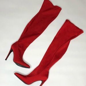 Steve Madden Knee High Red Boots - Used
